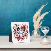 Romantisch "Be Mine" Quote Foto Red Heart Bohemian Fotoplaat (Insitu)