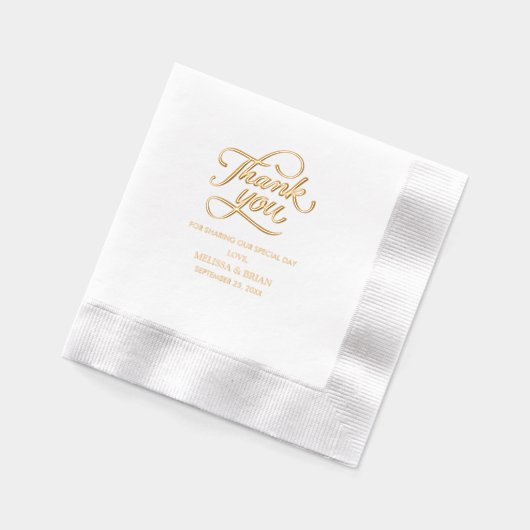 Romantisch Bedankt voor het delen, Event Folie Servetten (Links)