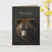 Romantisch Beer knuffel trieste eenzame leuke Humo Kaart (Gele Bloem)