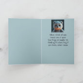 Romantisch Beer knuffel trieste eenzame leuke Humo Kaart (Binnen)