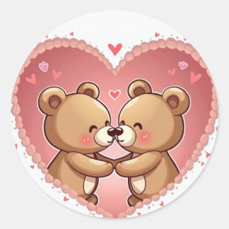 Romantisch Beer paar hart Sticker