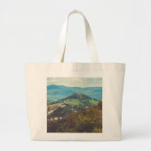 Romantisch berglandschap grote tote bag (Voorkant)