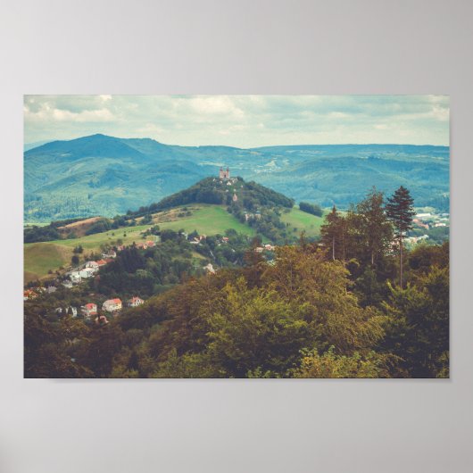 Romantisch berglandschap poster (Voorkant)