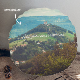 Romantisch berglandschap rond kussen
