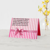 Romantisch bericht gedicht op roze doos met bogen kaart (Gele Bloem)