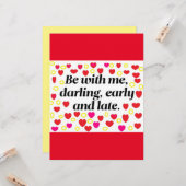 Romantisch bericht wenskaart elke gelegenheid kaart (Voorkant / Achterkant in situ)