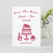 Romantisch Bewaar De Datum Voor Bruiloften En Verj Save The Date (Staand voorkant)