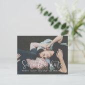Romantisch Bewaar de datumfoto Aankondigingskaart (Staand voorkant)
