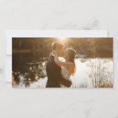 Romantisch bladwijzer elegant script eindelijk fot save the date (Achterkant)