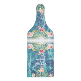 Romantisch blauw aangepast paar namen snijplank