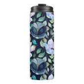Romantisch Blauw Bloemen Boho Botanisch Thermosbeker (Voorkant)