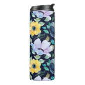 Romantisch Blauw Bloemen Boho Botanisch Thermosbeker (Gedraaid links)