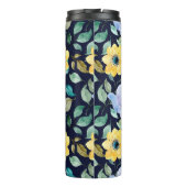 Romantisch Blauw Bloemen Boho Botanisch Thermosbeker (Achterkant)
