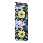 Romantisch Blauw Bloemen Boho Botanisch Thermosbeker (Geroteerd rechts)
