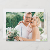 Romantisch Blauw Bloemen Foto QR Code Huwelijk Save The Date (Achterkant)