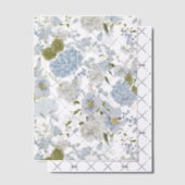 Romantisch Blauw Bloemen Hortensia Allover Print Vellum Uitnodigingen (Offset (Uitnodiging))