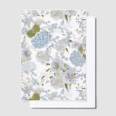 Romantisch Blauw Bloemen Hortensia Allover Print Vellum Uitnodigingen (Offset)