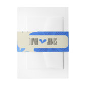 Romantisch Blauw Bloemen Huwelijk Uitnodigingen Wikkel (Voorkant Voorbeeld)