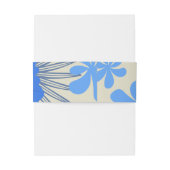 Romantisch Blauw Bloemen Huwelijk Uitnodigingen Wikkel (Achterkant Voorbeeld)