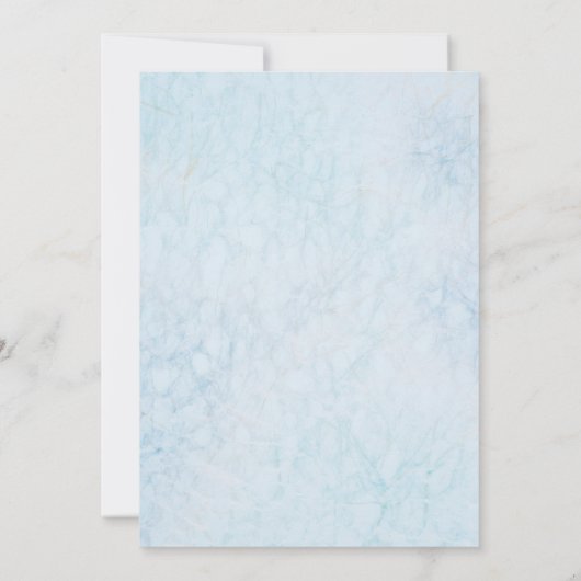 Romantisch Blauw Bloemen Huwelijksuitnodiging Kaart (Achterkant)