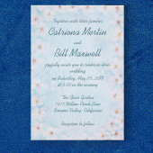Romantisch Blauw Bloemen Huwelijksuitnodiging Kaart