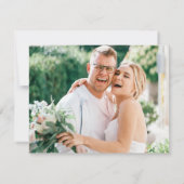 Romantisch Blauw Bloemen RSVP QR Code Foto Huwelij Kaartje (Achterkant)