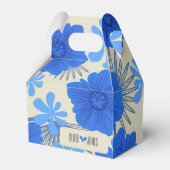 Romantisch Blauw Bloemen Trouwgunstbox Bedankdoosjes (Achterkant)