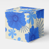 Romantisch Blauw Bloemen Trouwgunstbox Bedankdoosjes (Voorkant Zijde)