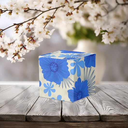 Romantisch Blauw Bloemen Trouwgunstbox Bedankdoosjes