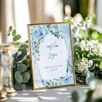 Romantisch blauw bloemeneucalyptus zilver Aangepas