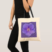 Romantisch Blauw Geranium Botanisch Tote Bag (Voorkant (product))