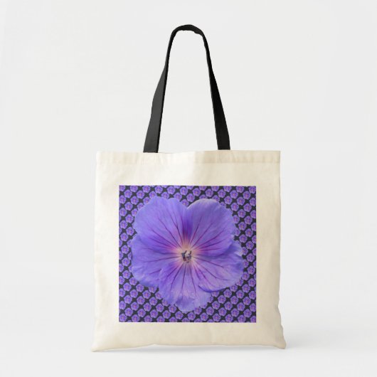 Romantisch Blauw Geranium Botanisch Tote Bag (Voorkant)