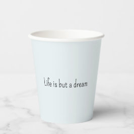 Romantisch Blauw leven is maar een droom Papieren Bekers