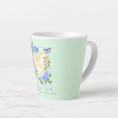 Romantisch blauw Roos liefde altijd groen latte Mo Mok (Rechterhoek)