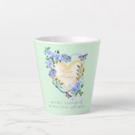 Romantisch blauw Roos liefde altijd groen latte Mo Mok