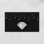 Romantisch Blauw Rozen en Diamanten Tafel Plaats K Plaatskaartje (Achterkant)