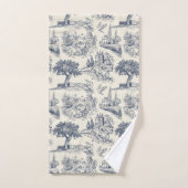 Romantisch Blauw Toile de Jouy, Franse landelijke Bad Handdoek (Handdoek)