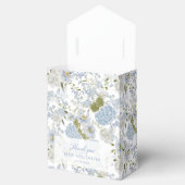 Romantisch Blauw Wit Bloemen Allover Patroon Bedankdoosjes (Geopend)
