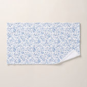 Romantisch blauw wit bloemmotief bad handdoek (Handdoek)