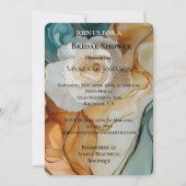 Romantisch Blauw Wit Goud Roos Floral Vrijgezellen Kaart (Voorkant)