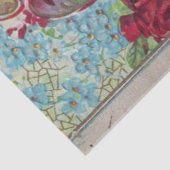 ROMANTISCH BLAUWE ROZE FLORAL,DUIF,ROZEN EN ZEEGEZ TISSUEPAPIER (Detail)