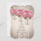 Romantisch Bleek Roze Mason Jar Firefly Wedding Kaart (Achterkant)