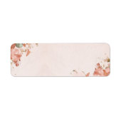 Romantisch Bloem Motief Retouradres Label Waterver (Voorkant)