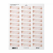 Romantisch Bloem Motief Retouradres Label Waterver (Full Sheet)