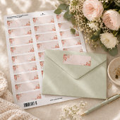 Romantisch Bloem Motief Retouradres Label Waterver