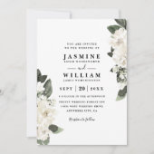 Romantisch bloemaccent rustieke elegante chique br kaart (Voorkant)
