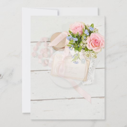 Romantisch bloembewerkbaar Vrijgezellenfeest Kaart (Achterkant)