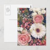 Romantisch bloemboeket briefkaart (Voorkant / Achterkant)