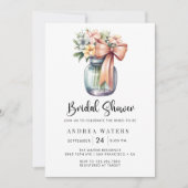 Romantisch bloemboeket bruidsmeisjesfeest  kaart (Voorkant)