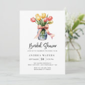 Romantisch bloemboeket Bruidsmeisjesfeest  Kaart (Staand voorkant)